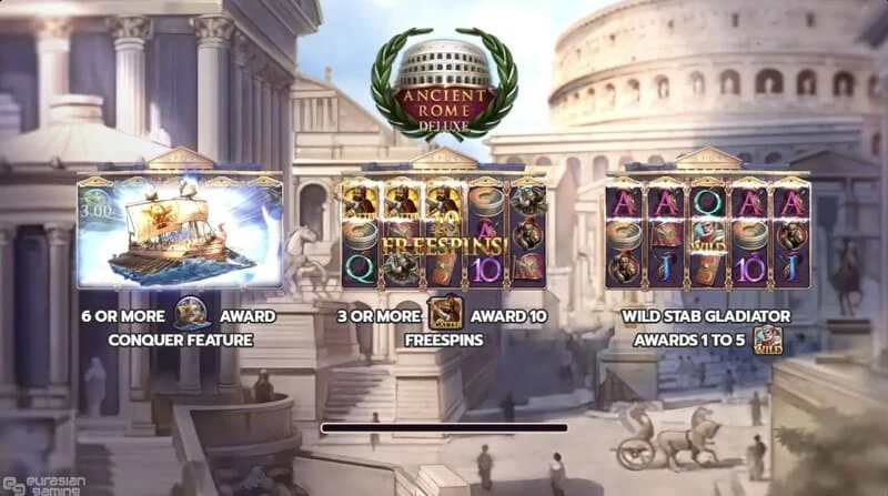 Ancient Rome Deluxe AI - príomhscáileán ríleanna agus comhéadan